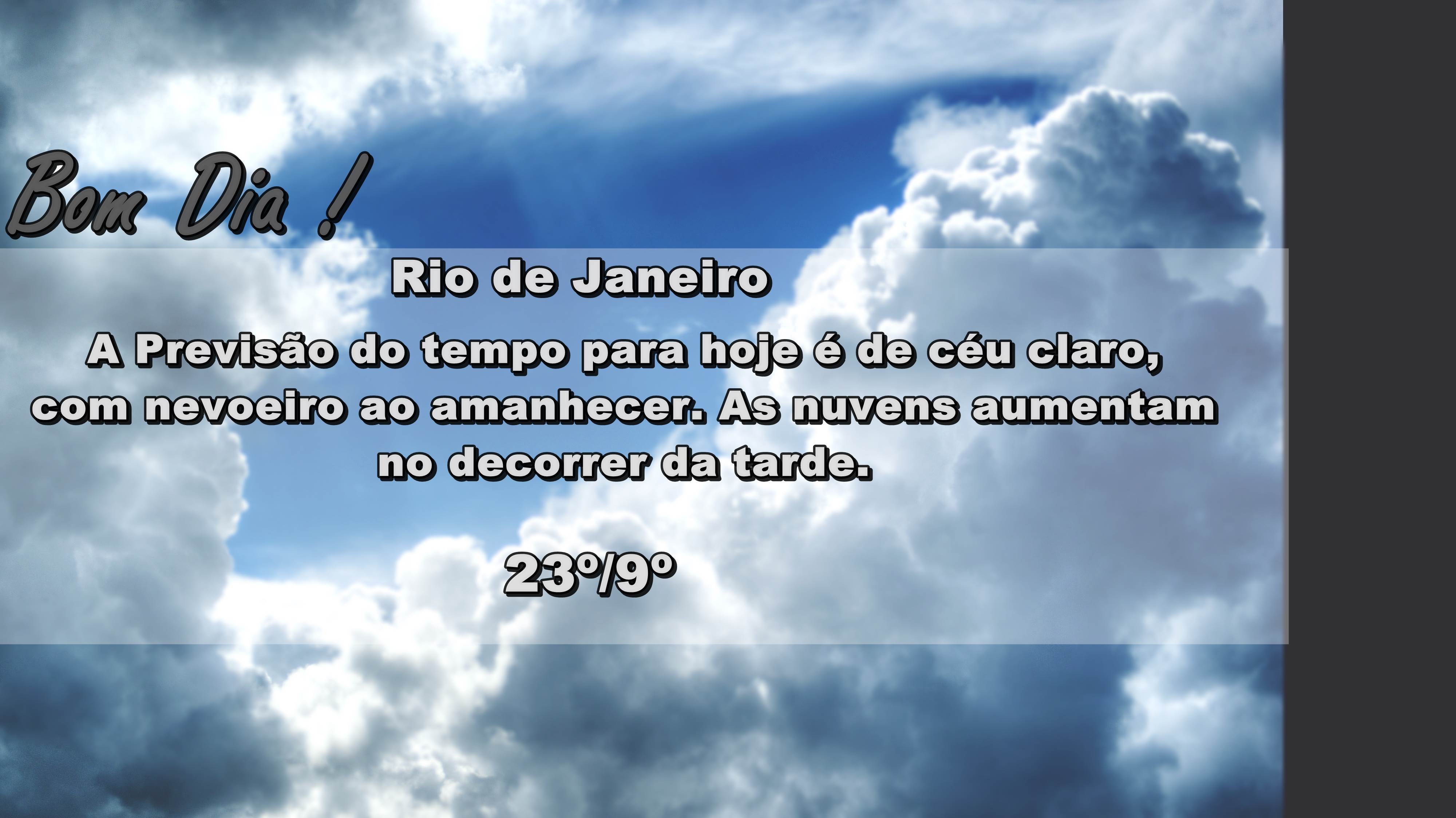 SITE MODELO - BOM DIA NUBLADO 130616 | Rádio Rio de Janeiro SITE MODELO - BOM DIA NUBLADO 130616 | Rádio Rio de Janeiro